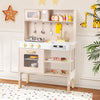 Kids Kitchen Playset with Stoves with Sound Light Oven Faucet-Pink