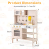 Kids Kitchen Playset with Stoves with Sound Light Oven Faucet-Pink