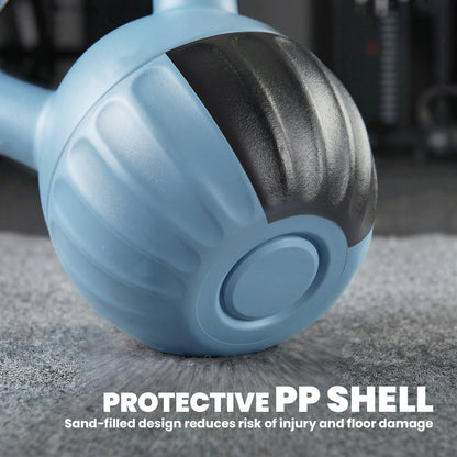 SPORTNOW Kettlebell لتدريب القوة، جرس غلاية بمقبض غير قابل للانزلاق 6 كجم أزرق