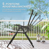 Outsunny Rattan Reclining Garden Chairs - Grey