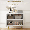 HOMCOM Modern Luxe High Gloss Sideboard, with Hairpin Legs - White