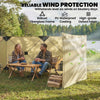 Outsunny Camping Windbreak Pop Up Windbreaker Blocker with Ropes Pegs for Beach Caravan Outdoor 480 x 120 cm