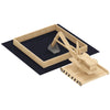 AIYAPLAY Wooden Sand Pit with Digger, Kids Sandbox Outdoor, SandPit with 360Â° Swivel Seat and Bottom Liner