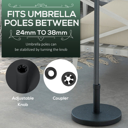 Outsunny 15kg Concrete Umbrella Parasol Base in Black