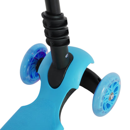 HOMCOM Adjustable Kids Toddler Scooter, with Removable Seat, Back Handle, Blue