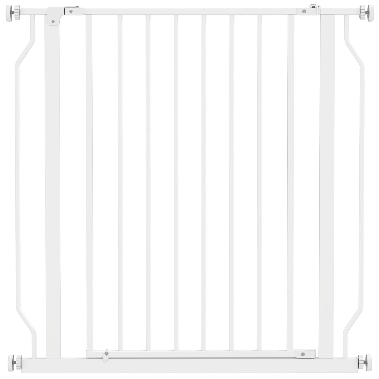 PawHut Extra Wide Dog Gate, with Door Pressure, for Doorways, Hallways, Staircases - White