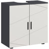 kleankin Pedestal Sink Bathroom Cabinet, Bathroom Vanity Unit with 20 x 20cm 