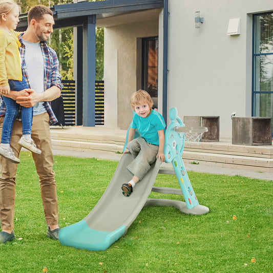 HOMCOM Kids Slide in Old Blue