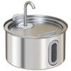 PawHut 2.5L Stainless Steel Cat Water Fountain for Drinking with Ultra-Silent Pump, Water-Level Window, 7 Filters