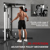SPORTNOW Multifunctional Gym Machine with High-Low Pulleys Pull Up Bar Home Strength Training, Black