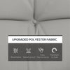 Outsunny Back and Seat Cushion Replacement with 2 Pillows, Patio Chair Cushions Set with Ties, Light Grey