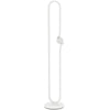 HOMCOM LED Floor Lamp, Dimmable Floor Standing Lamp with Glass Night Light, Foot Switch for Living Room, Bedroom, Office, White