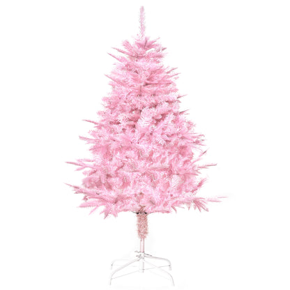 HOMCOM 4FT Artificial Christmas Tree in Pink