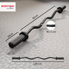 SPORTNOW 4ft Olympic EZ Curl Bar, Barbell Bar for 2