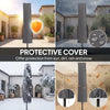 Outsunny 3 m Cantilever Parasol with Protective Cover and Wind Ropes, Banana Parasol with Crank Handle, Khaki