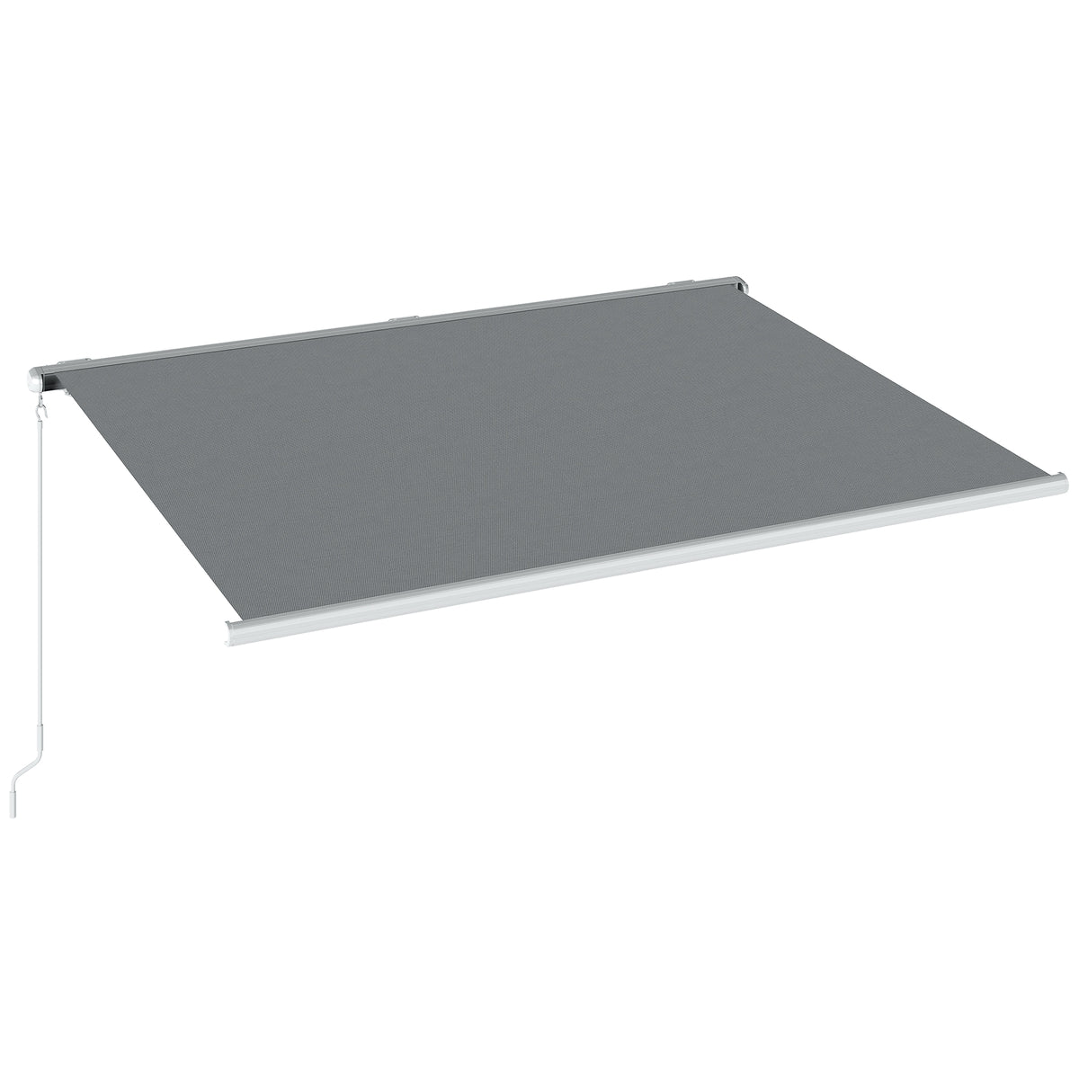 Outsunny Full Cassette Electric/Manual Retractable Awning in Grey
