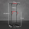 HOMCOM Steel Multi-Use Exercise Power Tower Pull Up Station Adjustable Height W/ Grips