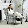HOMCOM 160Â° Reclining Armchair, with Footrest - Grey
