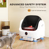 PawHut Self Cleaning Cat Litter Tray Top Opening Design, Automatic Litter Box More Space with Integrated Security Protection