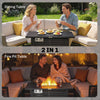 Outsunny Propane Gas Fire Pit Table, Outdoor Firepit with 43