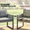 Outsunny 6 Seater Rattan Garden Furniture Set with 3 Loveseats, Table, Patio Rattan Furniture Corner Sofa Set, Grey