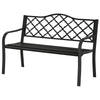Outsunny 2-Seater Garden Bench Antique Loveseat for Yard, Lawn, Porch, Patio, Steel