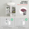 HOMCOM Bathroom Vanity Unit, Under Sink Storage Cabinet with Soft-Close Doors for Basin without or with Pedestal, White