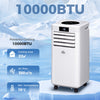 HOMCOM 10000 BTU Air Conditioning Unit, 3-in-1 Portable Air Conditioner, Dehumidifier, Cooling Fan with Remote Control, Digital Display, 2 Speeds, 24H Timer, Window Venting Kit, 22mÂ²
