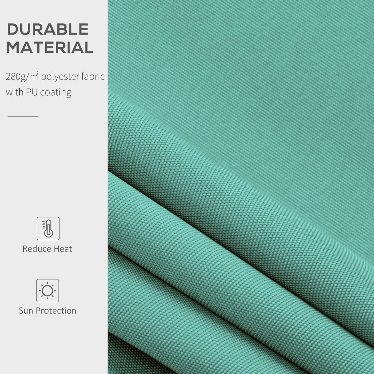 Outsunny Manual Retractable Awning in Greyish Green