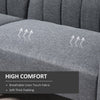 HOMCOM 3 Seater Sofa Bed, Convertible Linen Fabric Sofa Couch, Click Clack Sofabed with Adjustable Split Backrest for Living Room, Bedroom, Guest Room, Grey