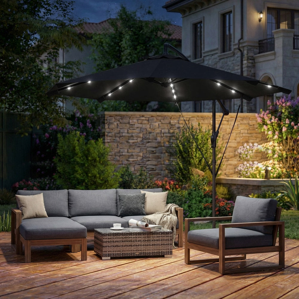 Outsunny 3 m Cantilever Parasol in Black