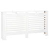 HOMCOM Radiator Cover, Modern MDF White Painted Cabinet with Horizontal Slats for Living Room, Bedroom, 172L x 19W x 81H cm