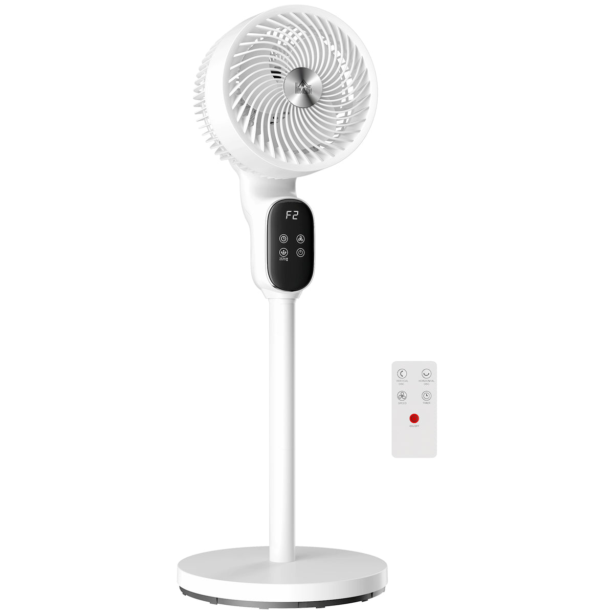 HOMCOM 20 dB Silent Standing Fan in White