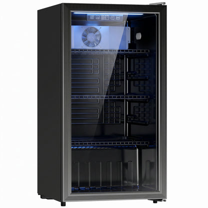 HOMCOM 90L Drinks Fridge in Black