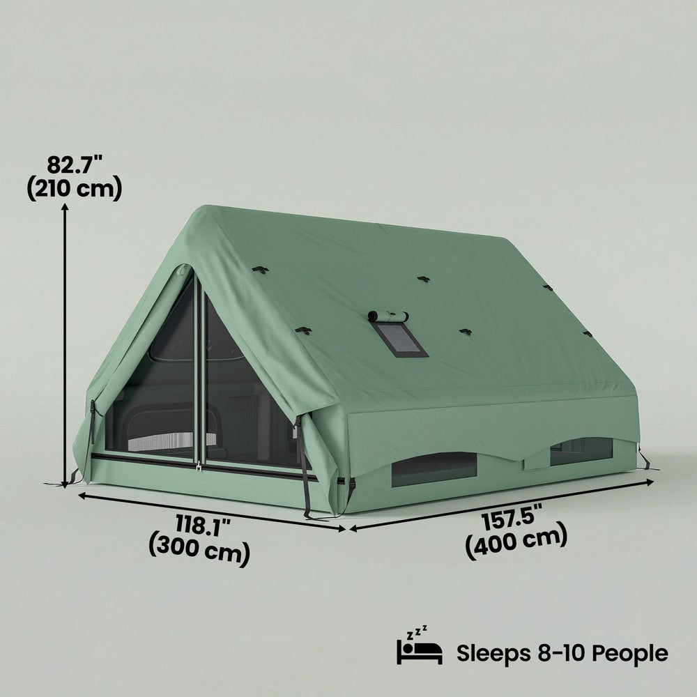 Outsunny Inflatable Camping Tent in Green