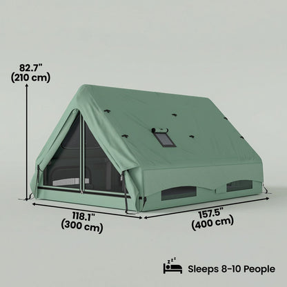 Outsunny Inflatable Camping Tent in Green