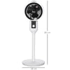 HOMCOM 9'' Air Circulator Fan 3 Speed, 70Â° Oscillation 90Â° Vertical Tilt, Carry Handle, Pedestal Fan, Pedestal Fan for Living Room, Bedroom, Office, White and Black