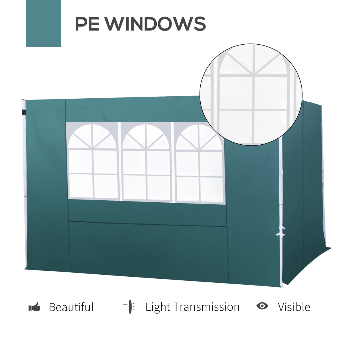 Outsunny 2.95 Meters Gazebo in Dark Green