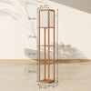 HOMCOM Three-Shelf Standing Lamp - Natural