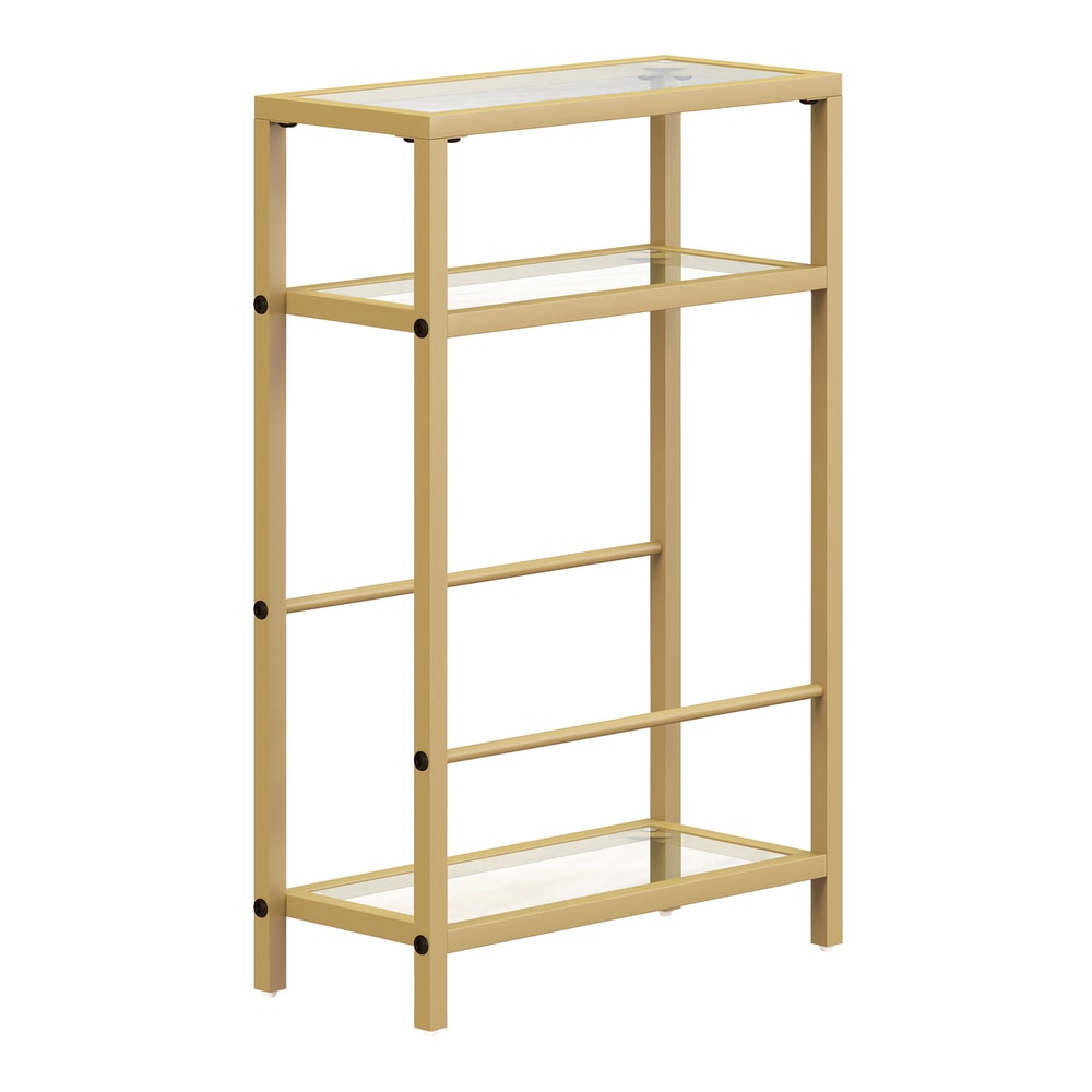 HOMCOM 3-Tier Side Table in Gold Tone