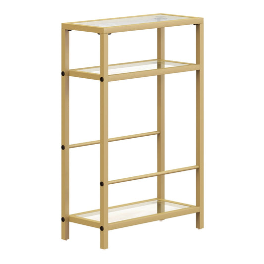 HOMCOM 3-Tier Side Table in Gold Tone