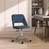 Vinsetto Armless Velvet-Feel Office Chair - Dark Blue