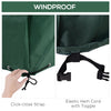 Outsunny Large Patio Garden Furniture Set Cover 600D Oxford Square Waterproof, 230 x 230 x 70 cm, Green