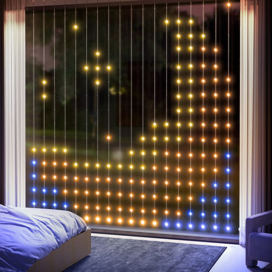 HOMCOM LED Curtain Lights in Clear