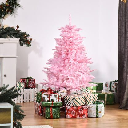 HOMCOM 4FT Artificial Christmas Tree in Pink