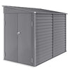 Outsunny 5 x 9ft Galvanised Metal Garden Shed with Foundation Kit, Outdoor Lean-to Shed, Tool Storage House with Lockable Doors, Gloves and 2 Air Vents for Patio, Garden, Grey