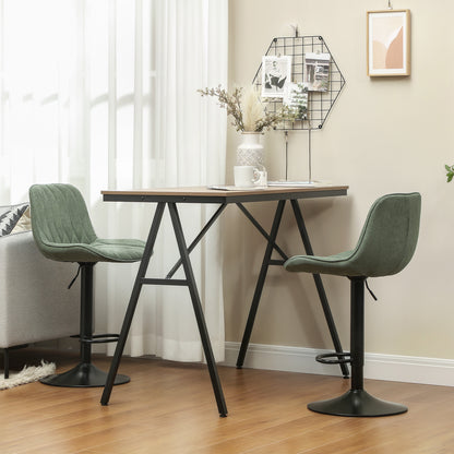HOMCOM Breakfast Bar Stools Set in Green