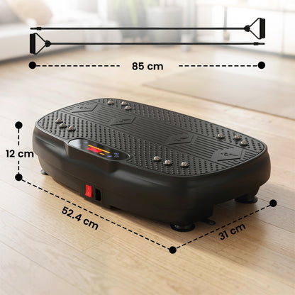SPORTNOW Vibration Plate Exercise Machine with 120 Speed Levels, 5 Programs, Quiet Vibrating Plate with Resistance Bands