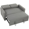 HOMCOM Double Sofa Bed Click Clack Sofa Bed Pull Out Bed with Adjustable Backrest for Living Room and Bedroom Grey