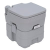 Outsunny 20L Portable Travel Mobile Toilet Outdoor Camping Handle WC with 2 Detachable Tanks & Push-button Operation, Grey